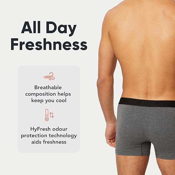 Men's Tagless Comfort Boxer Shorts - 5 Pairs