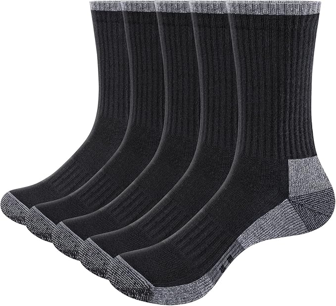 Men's Walking Sports Socks 5 Pairs - Grey