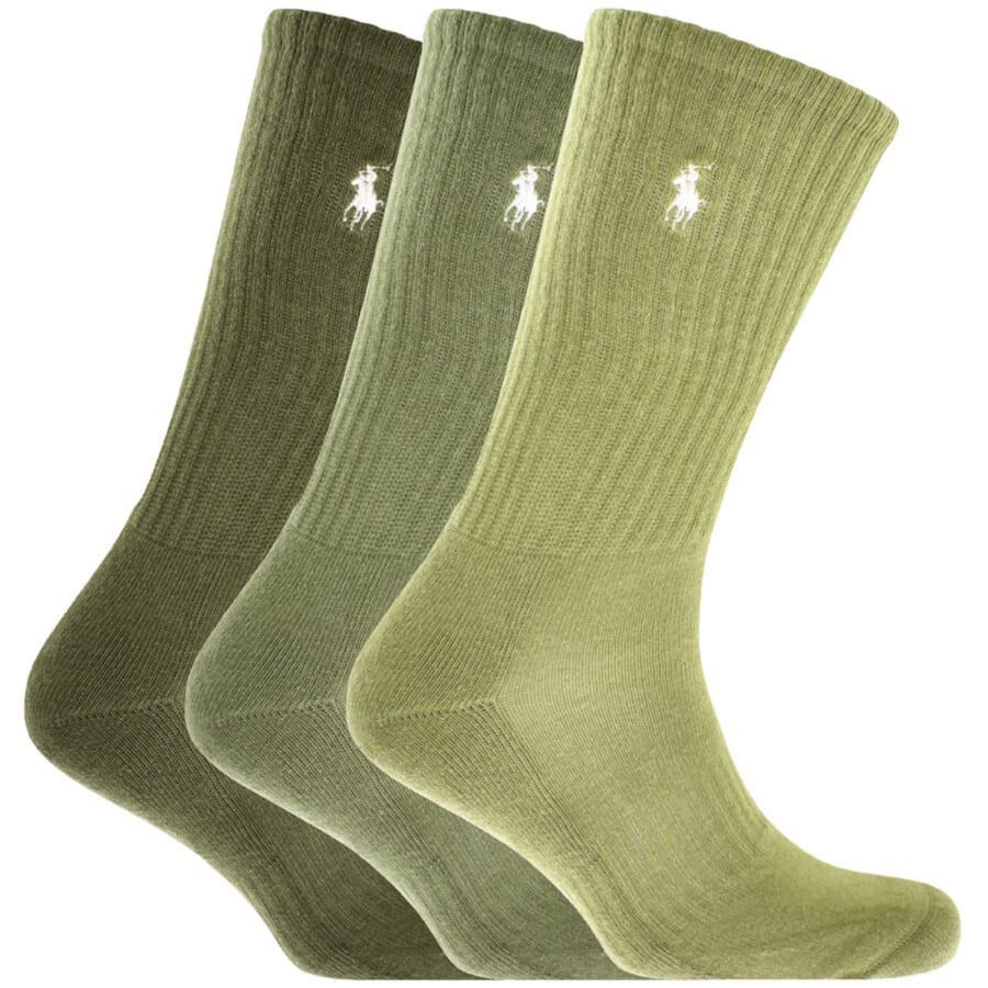 Ralph Lauren 3 Pack Socks Green