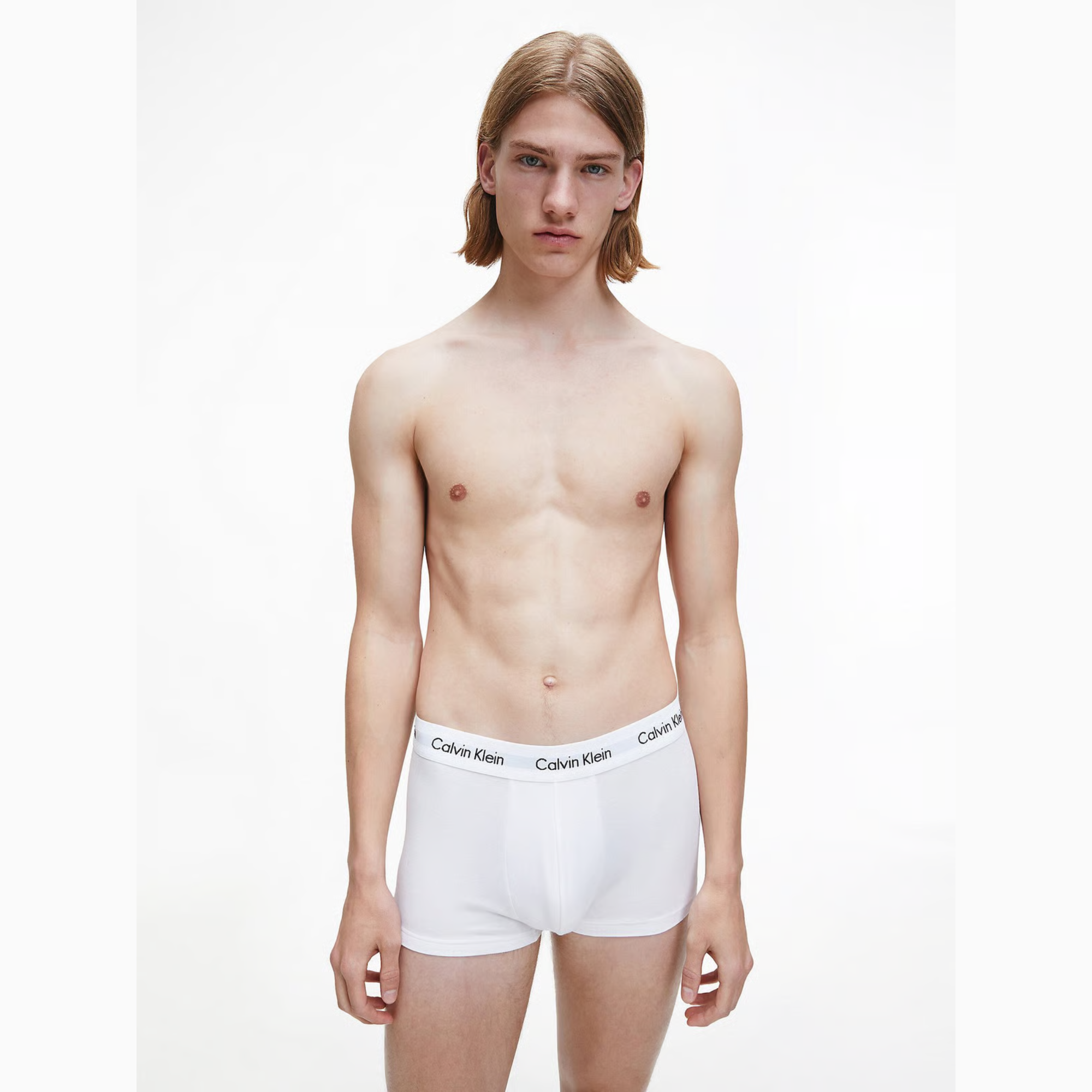 Calvin Klein White Band Low Rise Trunks Underwear 3 Pack - Black/White/Grey