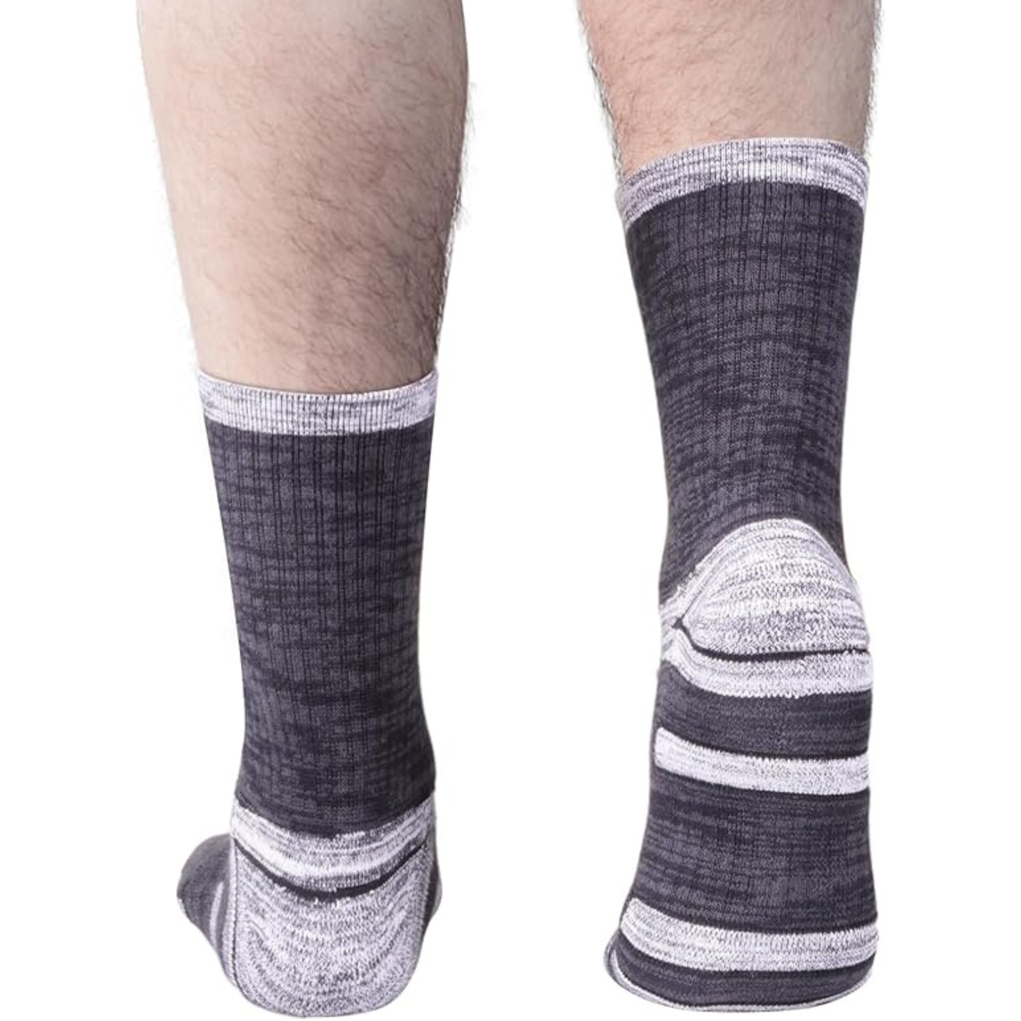 Men's Sports Socks Moisture Wicking 5 Pairs - Black/Grey