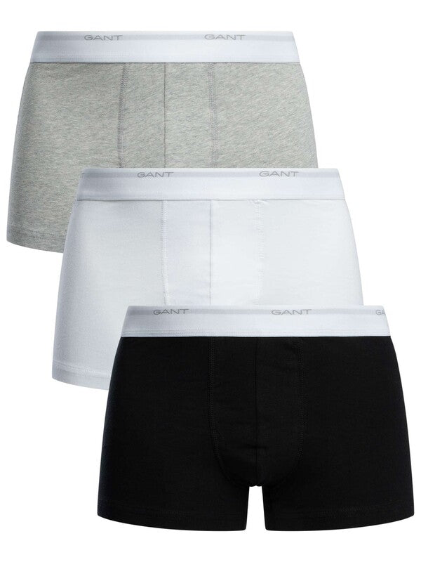 GANT 3 Pack Core Trunks - Black/White/Grey