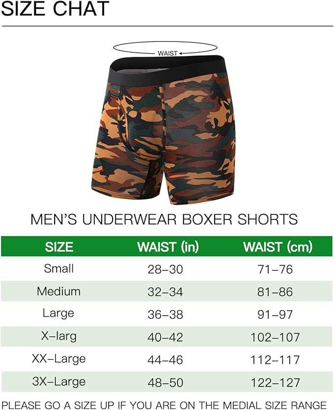 Men's Bamboo Boxer Shorts Long Leg - 6 Pack