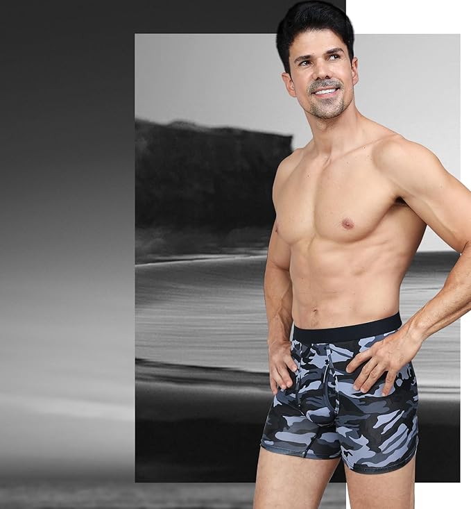 Men's Bamboo Boxer Shorts Long Leg - 6 Pack