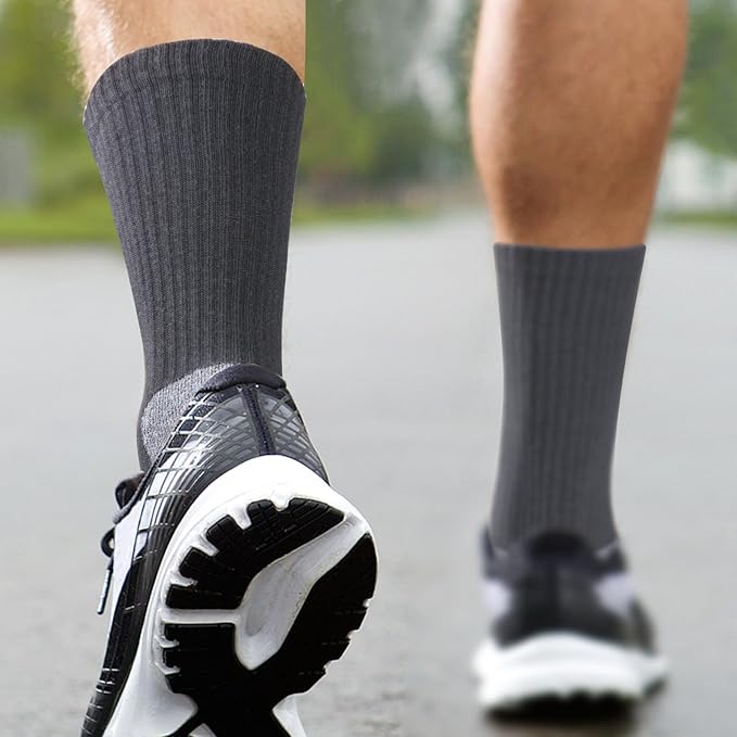 Men's Walking Sports Socks 5 Pairs - Grey