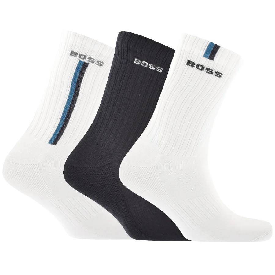 BOSS 3 Pack Logo Quarter Socks