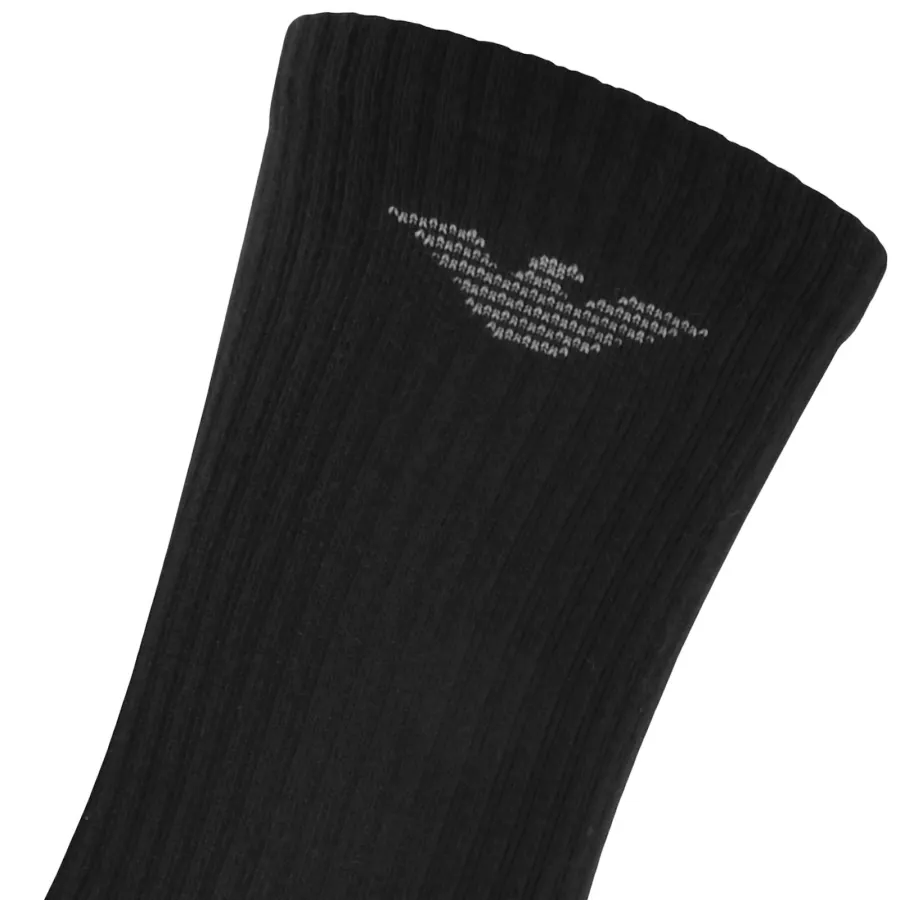Emporio Armani 3 Pack Socks Black