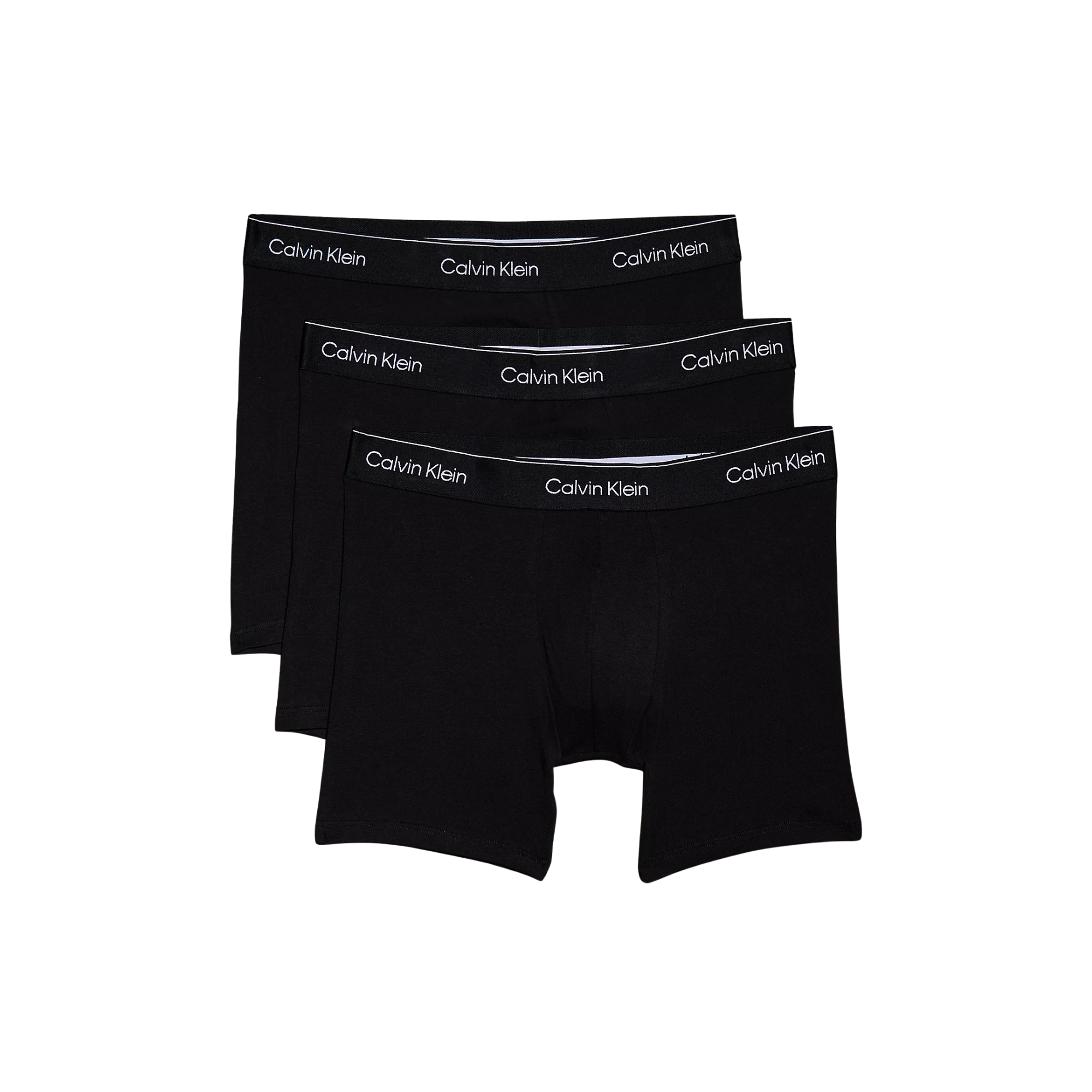 Calvin Klein 3 Pack Boxer Briefs Icon Cotton Stretch - Black/Black